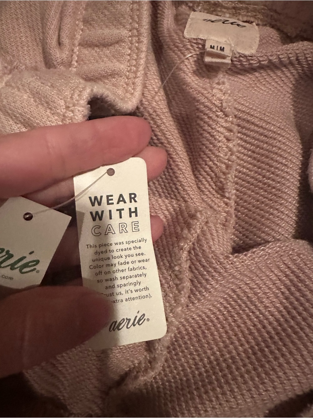 Aerie AE Women’s Cream tan Knit Lounge Shorts pockets medium nwt - Picture 4 of 6